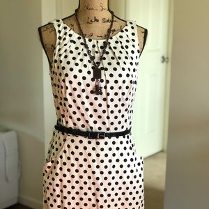 Chaps size 8 polka dot dress